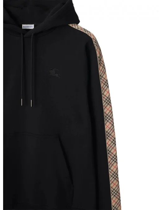 Hanorac BURBERRY, Check Trim, Cotton, Black - 8110789A1189 Hanorac BURBERRY, Check Trim, Cotton, Black - 8110789A1189