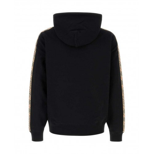 Hanorac BURBERRY, Check Trim, Cotton, Black Hanorac BURBERRY, Check Trim, Cotton, Black