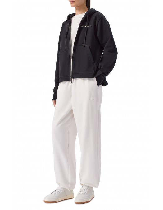Hanorac BURBERRY, Cotton hoodie Logo, Negru - 8118980X