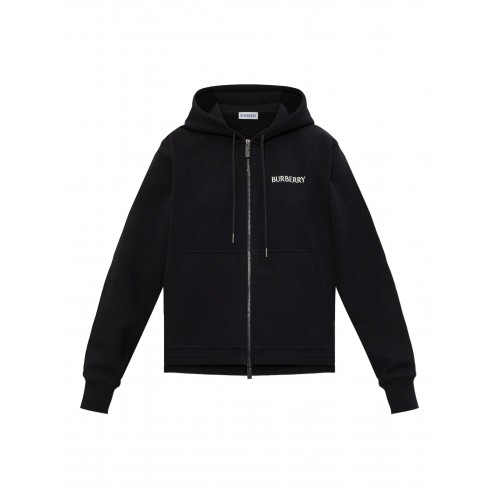 Hanorac BURBERRY, Cotton hoodie Logo, Negru