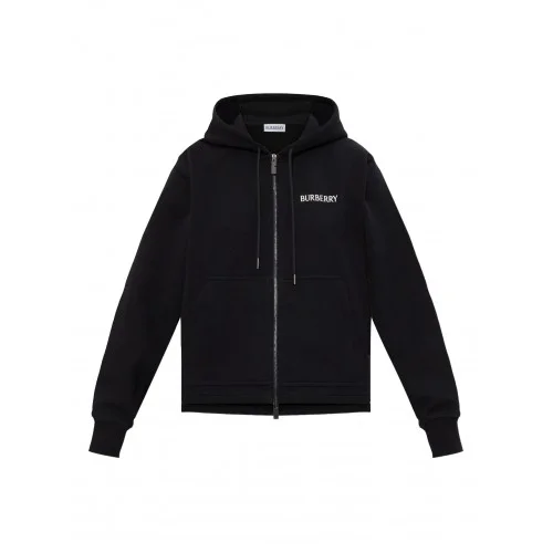 Hanorac BURBERRY, Cotton hoodie Logo, Negru