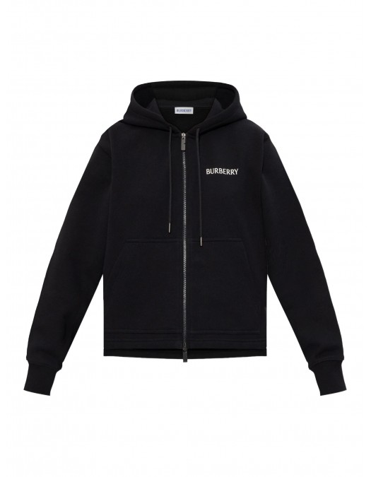 Hanorac BURBERRY, Cotton hoodie Logo, Negru - 8118980X