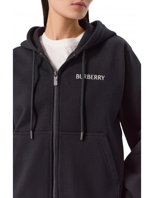 Hanorac BURBERRY, Cotton hoodie Logo, Negru - 8118980X