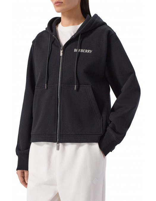 Hanorac BURBERRY, Cotton hoodie Logo, Negru - 8118980X