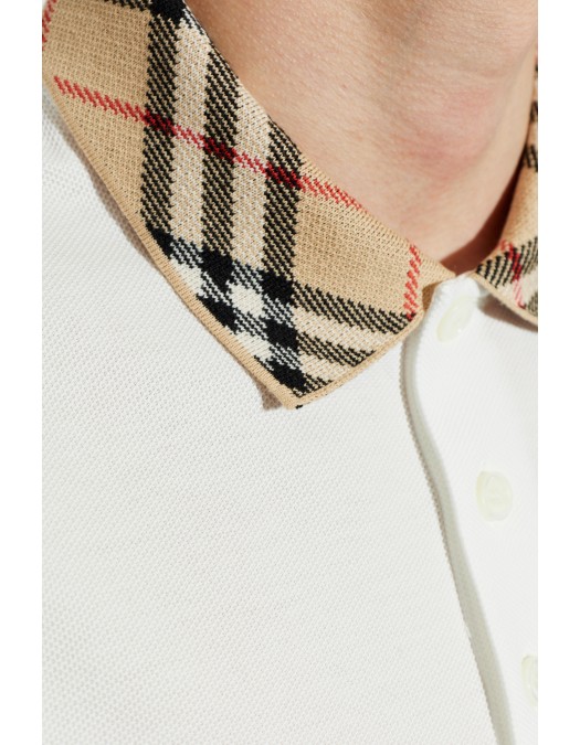 Tricou BURBERRY, Polo "Eva", Alb
