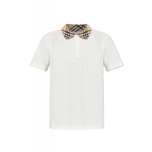 Tricou BURBERRY, Polo "Eva", Alb