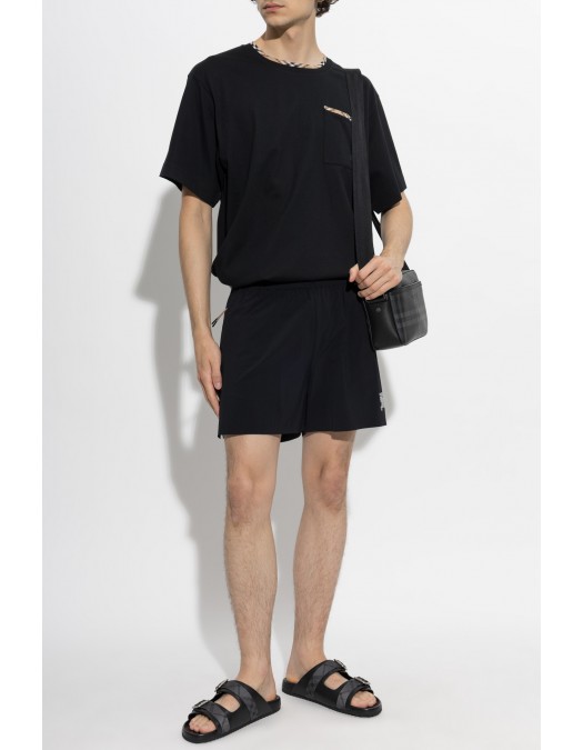Tricou BURBERRY, "Ryan" T-shirt, Buzunar atasat, Negru - 8127628A1189