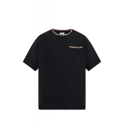 Tricou BURBERRY, "Ryan" T-shirt, Buzunar atasat, Negru