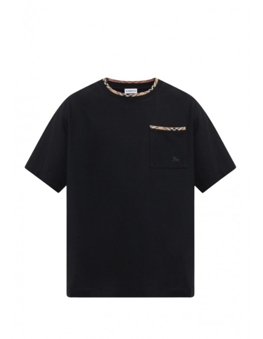 Tricou BURBERRY, "Ryan" T-shirt, Buzunar atasat, Negru - 8127628A1189
