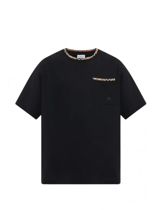 Tricou BURBERRY, "Ryan" T-shirt, Buzunar atasat, Negru - 8127628A1189