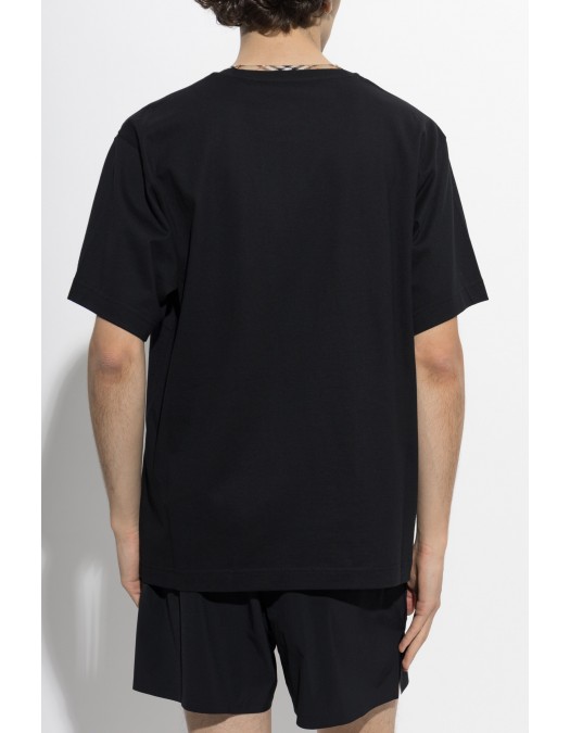 Tricou BURBERRY, "Ryan" T-shirt, Buzunar atasat, Negru - 8127628A1189