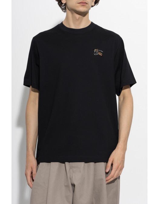 Tricou BURBERRY,  ‘Seth’, Negru - 8127949A1189