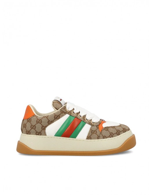 Sneakers GUCCI, GG Monogram, Green Red Panels, Brown - 816689FAD7O9749