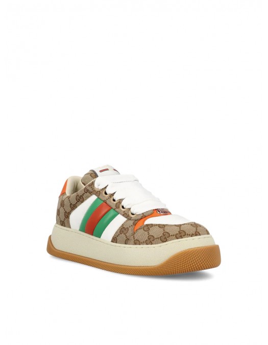 Sneakers GUCCI, GG Monogram, Green Red Panels, Brown - 816689FAD7O9749