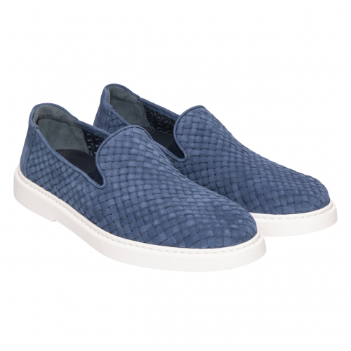 LOAFERS GIANFRANCO BUTTERI , Woven Craft, Denim Blue LOAFERS GIANFRANCO BUTTERI , Woven Craft, Denim Blue