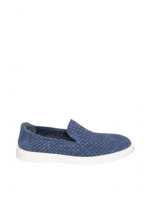 LOAFERS GIANFRANCO BUTTERI , Woven Craft, Denim Blue - 82604DENIM