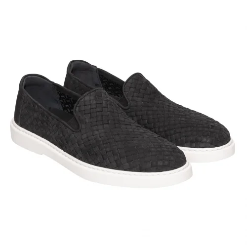 LOAFERS GIANFRANCO BUTTERI, Woven Edge, Black