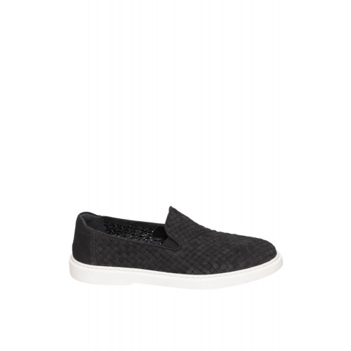 LOAFERS GIANFRANCO BUTTERI, Woven Edge, Black LOAFERS GIANFRANCO BUTTERI, Woven Edge, Black