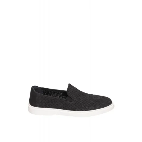 LOAFERS GIANFRANCO BUTTERI, Woven Edge, Black