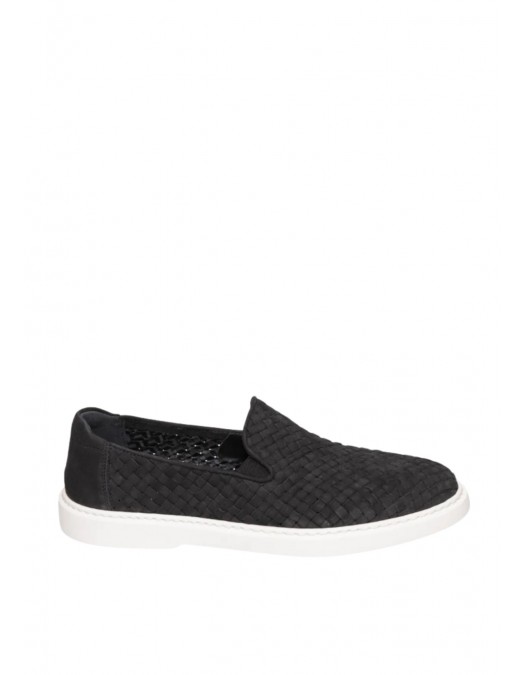 LOAFERS GIANFRANCO BUTTERI, Woven Edge, Black - 82604NERO