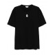 TRICOU ALEXANDER MCQUEEN, Skull Flocked, Black - 828428QTADR0520