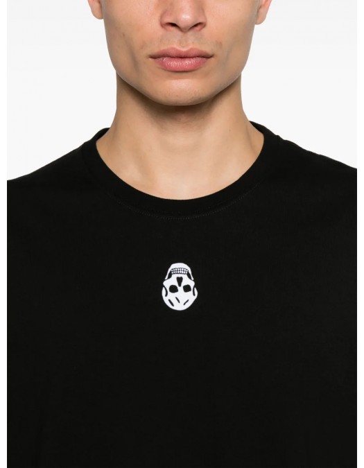 TRICOU ALEXANDER MCQUEEN, Skull Flocked, Black - 828428QTADR0520