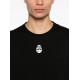 TRICOU ALEXANDER MCQUEEN, Skull Flocked, Black - 828428QTADR0520