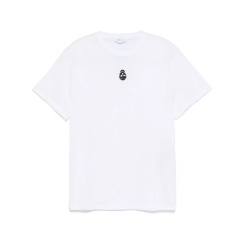 TRICOU ALEXANDER MCQUEEN, Skull Flocked, White TRICOU ALEXANDER MCQUEEN, Skull Flocked, White