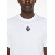 TRICOU ALEXANDER MCQUEEN, Skull Flocked, White - 828428QTADR0909