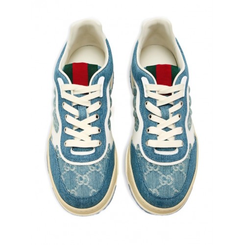 Sneakers GUCCI, Re-web, Monogram Denim Sneakers, Blue Sneakers GUCCI, Re-web, Monogram Denim Sneakers, Blue