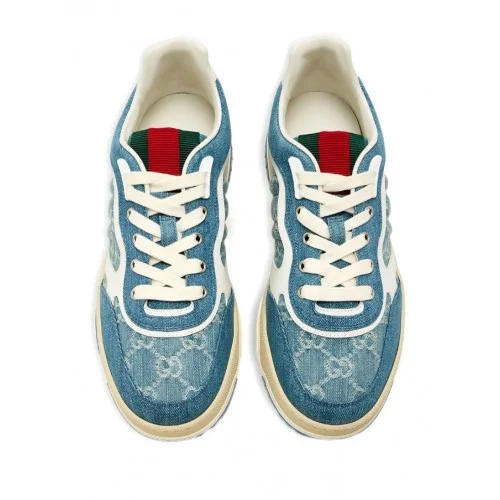 Sneakers GUCCI, Re-web, Monogram Denim Sneakers, Blue