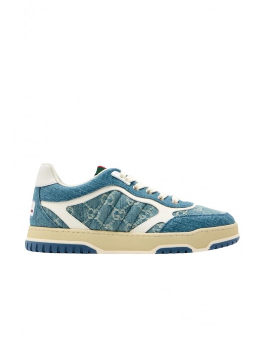 Sneakers GUCCI, Monogram Denim Sneakers, Blue - 838831FAEVU4645