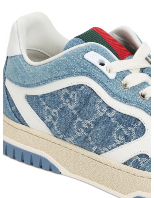 Sneakers GUCCI, Monogram Denim Sneakers, Blue - 838831FAEVU4645