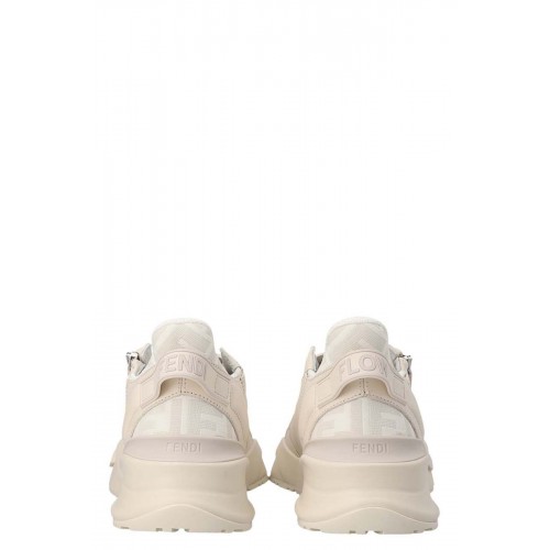 Sneakers Fendi, Flow, Zip Insert, White Beige Sneakers Fendi, Flow, Zip Insert, White Beige