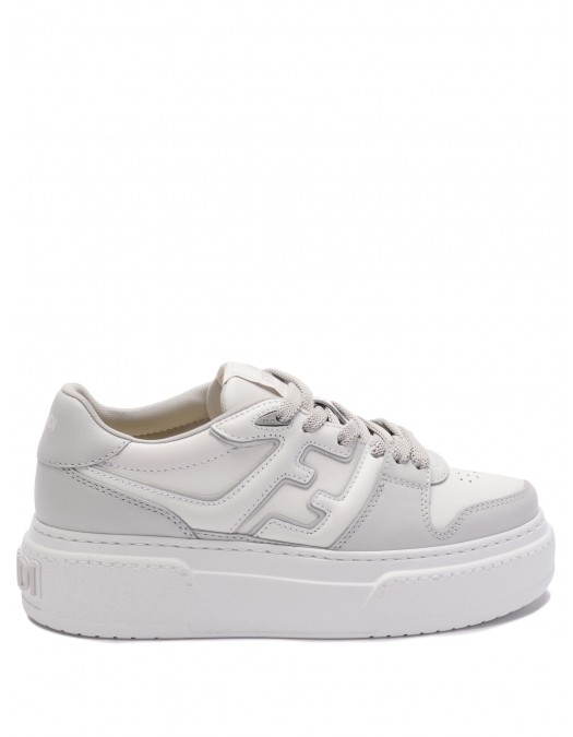 Sneakers Fendi, Match Leather Low-Top Sneakers, Full White - 8E8571AOMNF1PYS