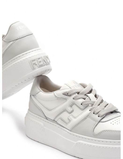 Sneakers Fendi, Match Leather Low-Top Sneakers, Full White - 8E8571AOMNF1PYS