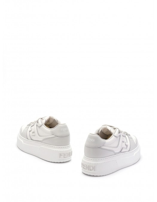 Sneakers Fendi, Match Leather Low-Top Sneakers, Full White - 8E8571AOMNF1PYS