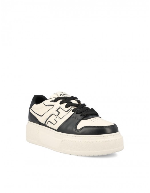 Sneakers Fendi, Match Leather Low-Top, Black and White - 8E8571AOMNF1PYU