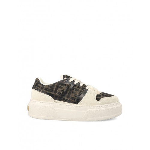 Sneakers Fendi, Match Leather Low-Top Sneakers, Brown Sneakers Fendi, Match Leather Low-Top Sneakers, Brown