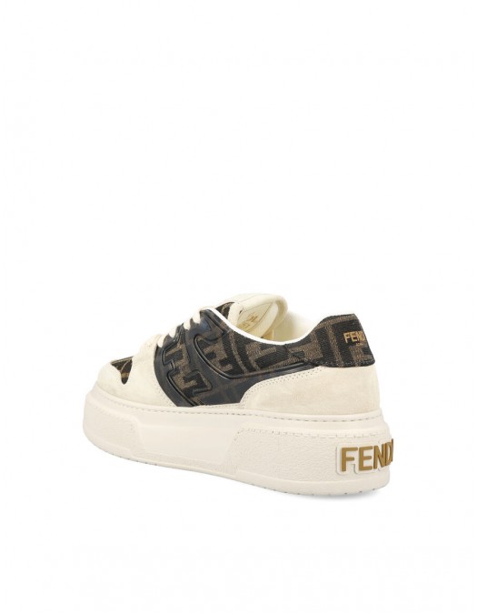 Sneakers Fendi, Match Leather Low-Top Sneakers, Brown - 8E8572AQ6IF1PYW