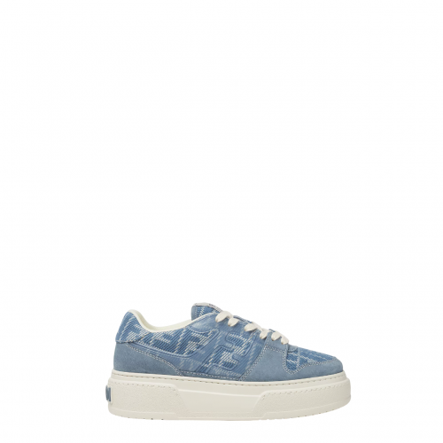 Sneakers FENDI, FF Jaquard Details, Light Blue Sneakers FENDI, FF Jaquard Details, Light Blue