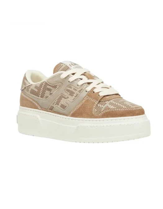 Sneakers FENDI, FF Jaquard Details, Beige - 8E8572ASAYF1RUN