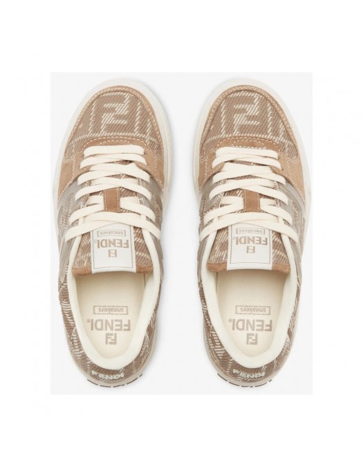 FESneakers FENDI, FF Jaquard Details, Beige - 8E8572ASAYF1RUN