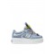 Sneakers Fendi Match, Light blue denim-effect suede platform low-tops