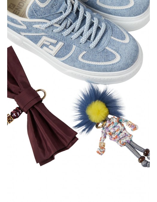 Sneakers Fendi Match, Light blue denim-effect suede platform low-tops - 8E8721AYFKF1V7U