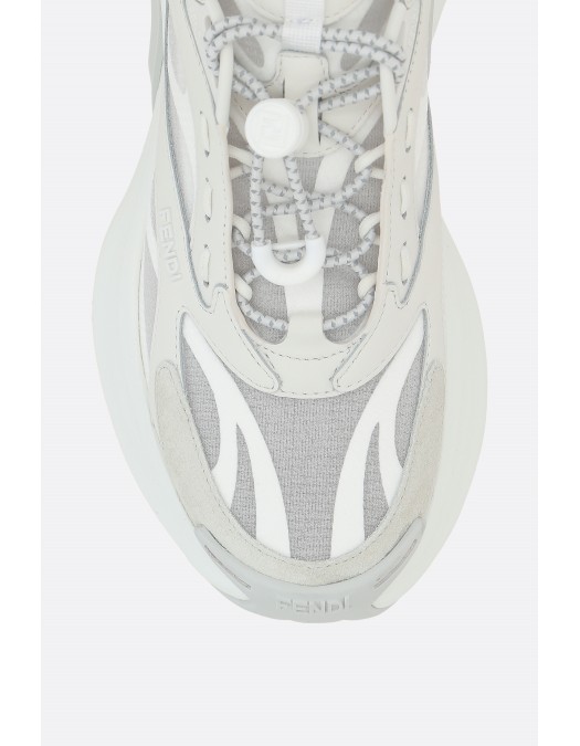 Sneakers Fendi F-Light sneakers in technical fabric, Alb - 8E8887AYFPF1V80