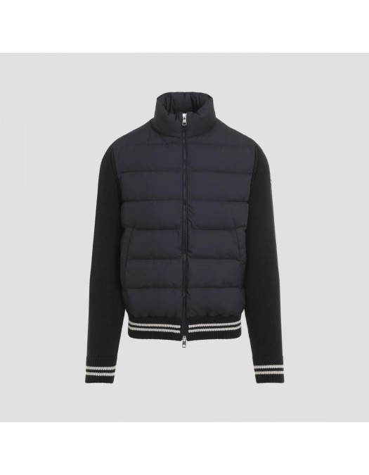 JACHETA MONCLER, Blue Zip Sweatshirt, 919B00001M1509779 - 919B00001M1509779