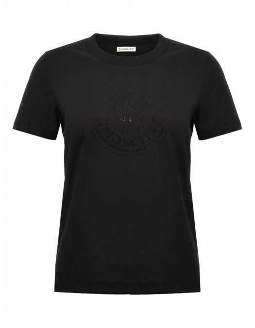 Tricou MONCLER, Crystal Details, Black - 938C00017829FB999