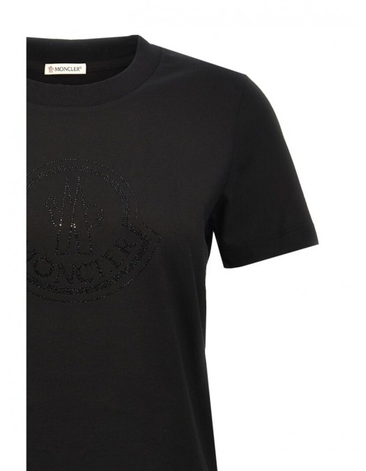 Tricou MONCLER, Crystal Details, Black - 938C00017829FB999