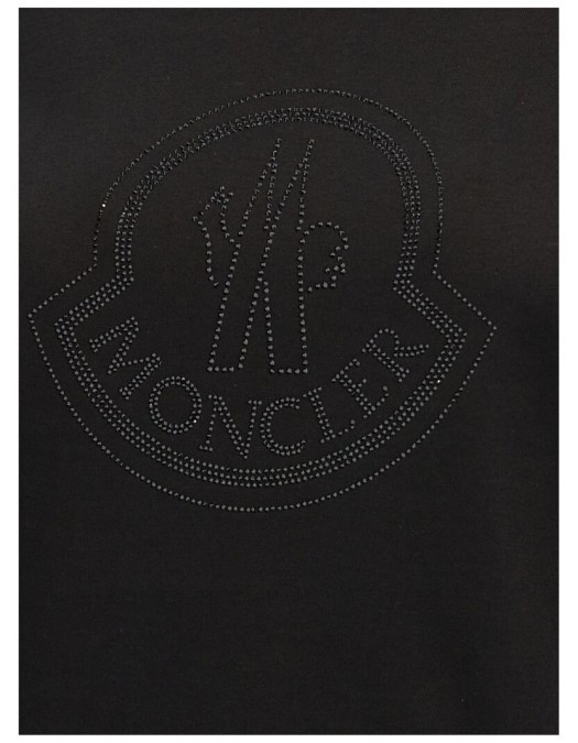 Tricou MONCLER, Crystal Details, Black - 938C00017829FB999